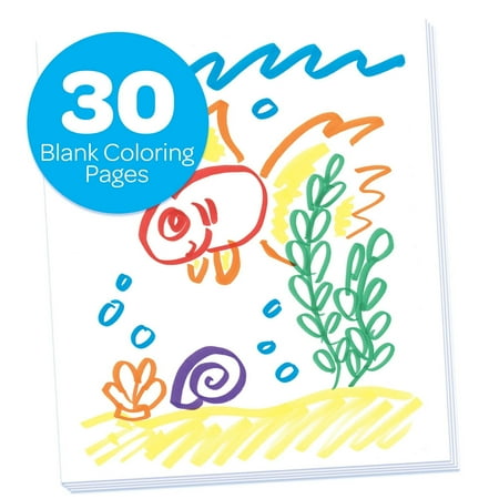 Crayola Color Wonder Mess Free Coloring Pages, Toddler Toys, 30 Blank Refill Pages, Beginner Unisex Child