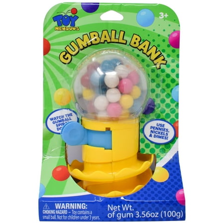 Toymendous Classic Gumball Bank with Gumballs, Novelty & Gag Toys for Children ages 3+