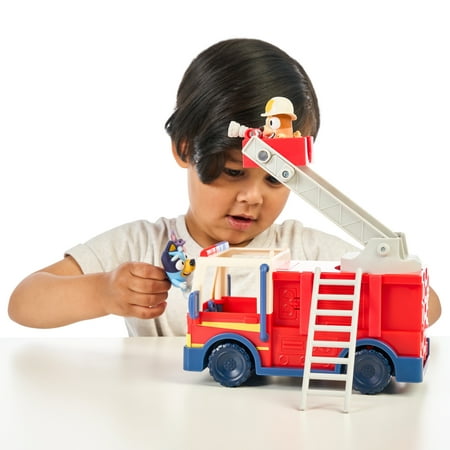 Bluey Fire Truck with Bluey Exclusive Firefighter Bingo and Bob Bilby, Ages 3+