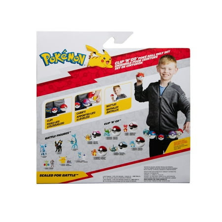 Pok?mon Clip ?N? Go Belt Set - 2 inch Pikachu Battle Figure Plus Pok? and Level Ball Accessories