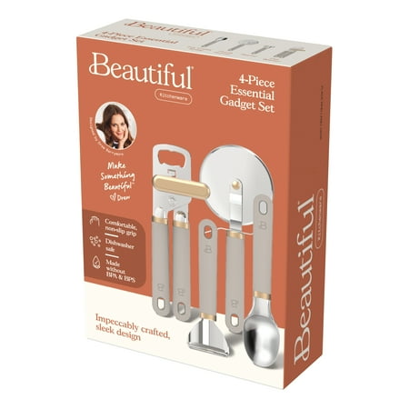 Beautiful 4-Piece Essentials Gadget Set, Porcini Taupe by Drew Barrymore