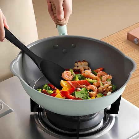Black Silicone Cooking Utensils Set - 446?F Heat Resistant Kitchen Utensils,Turner Tongs,Spatula,Spoon,Brush,Whisk,Kitchen Utensil Gadgets Tools Set for Nonstick Cookware,Dishwasher Safe (BPA Free)