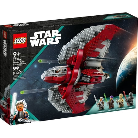 LEGO Star Wars Ahsoka Tano?s T-6 Jedi Shuttle Building Toy, Starship and 4 Minifigures, 75362