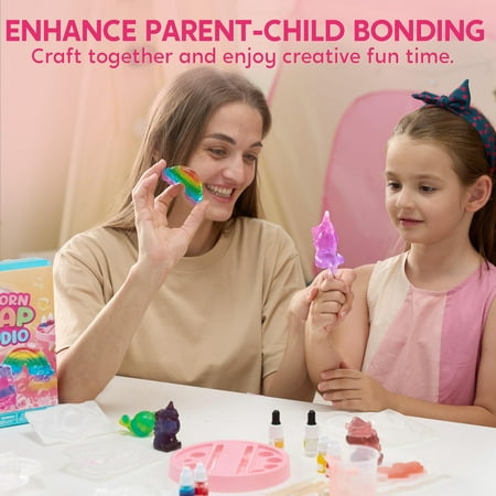 Joyfy Unicorn DIY Soap Making Kit, Includes 4 Molds & 10 Soap Bases for Creative Art Projects