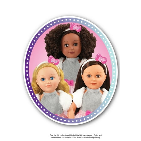 My Life As Poseable Hello Kitty 18" Doll, Blonde Hair, Blue Eyes, 50th Anniversary Edition