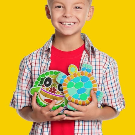 Stepping Stone Painting Kit for Kids - Paint 5 Garden Stones - Arts and Crafts for Boys & Girls Ages 6-12 - Birthday Craft Gift Ideas