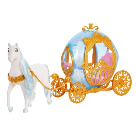 Disney Princess Cinderella?s Rolling Carriage & Horse with Brushable Mane & Tail