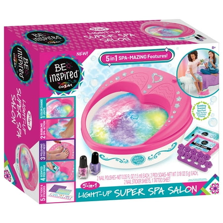 Be Inspired By Cra-Z-Art 5-in-1 Light-Up Super Spa Salon - Recommended for Tweens Ages 8 and up (Novelty Toy)