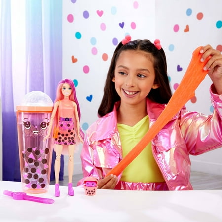 Barbie Pop Reveal Boba Tea Mango Mochi Fashion Doll & Accessories Set with 8 Surprises (Styles Vary)