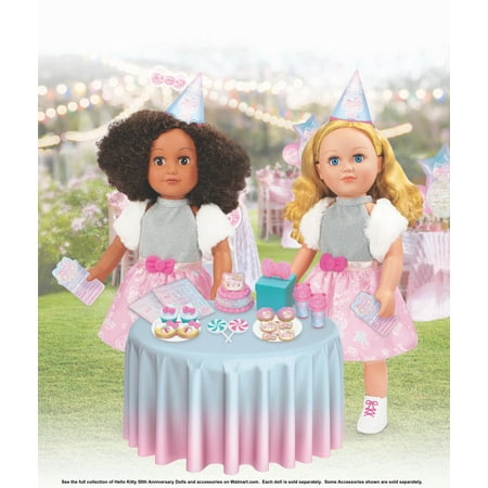 My Life As Poseable Hello Kitty 18" Doll, Blonde Hair, Blue Eyes, 50th Anniversary Edition