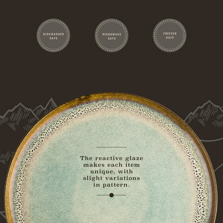 Yellowstone 12-Piece Ceramic Dinnerware Set, Kayce Collection