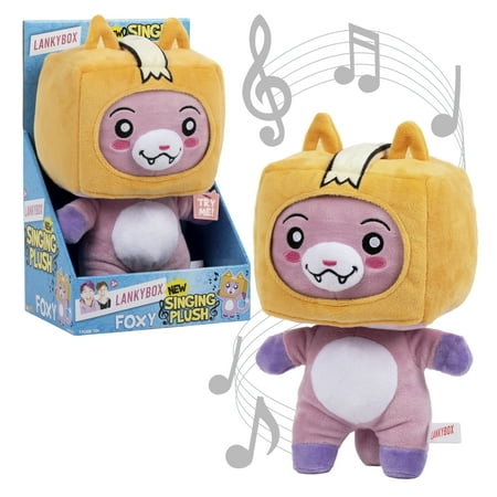LankyBox Foxy Singing Plush Toy, 11 inch, Official Merchandise