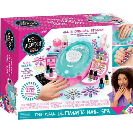 Cra-Z-Art Be Inspired 5-in-1 Real Ultimate Manicure Metallic Nail Polish Spa, Nail Art, Child-Tween Ages