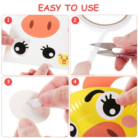 1 Set Arts and Crafts for Kids, Toddler Crafts Animal Paper Plate Art Kit Gift for 3 4 5 6 Year Old Boys Girls DIY Kids Crafts