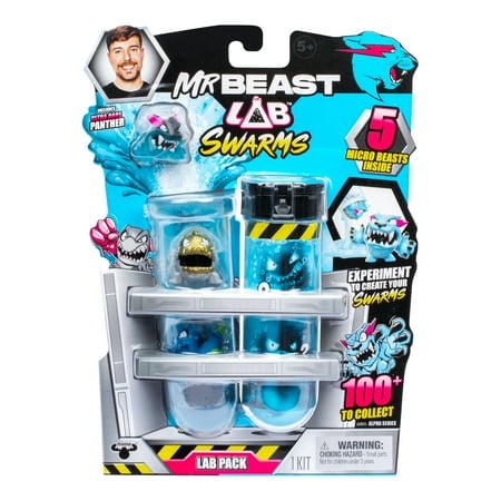 MrBeast Lab Swarms Lab 5 Pack, 1 inch Swarms Action Figures over 100 to Collect, Ages 5+