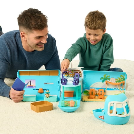 Bluey 3-in-1 Transforming Plane Playset, 25+ Sounds and Phrases, Ages 3+, Toddler Toys