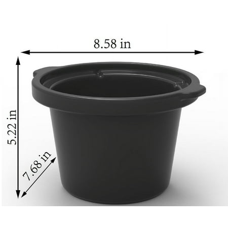Mainstays 2 QT Slow Cooker, Matte Black Finish, Removeable Stoneware Pot, Model MS54100112165BOther,