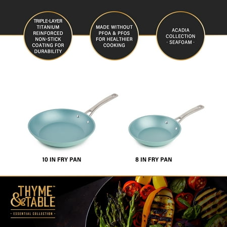 Thyme & Table Acadia 12 Piece Cookware Set Non-Stick - Blue, Blue