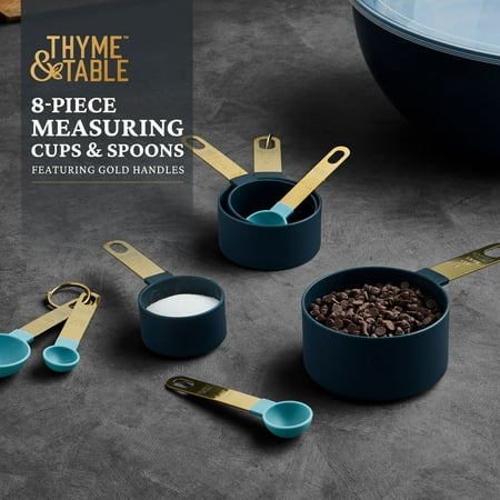 Thyme & Table 8-Piece Measuring Cup and Spoon Kitchen Utensil Set