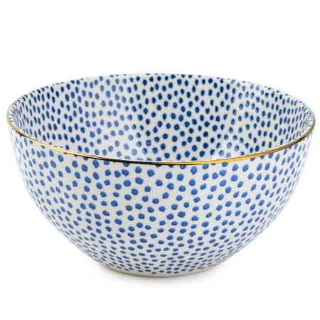 Thyme & Table Blue Dot 12 Piece Dinnerware SetBlue,