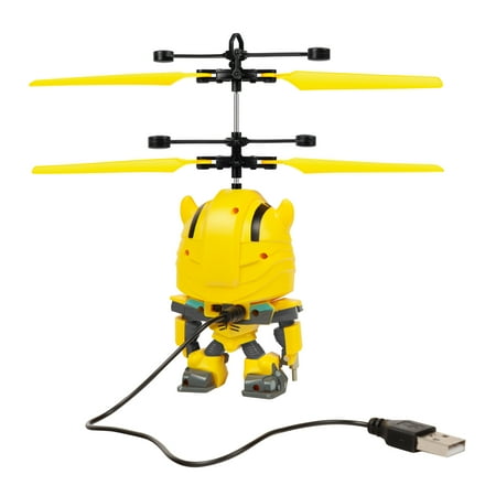 Transformers Bumblebee Big Head, 7.6-inch Motion Sensor Controlled Big Head Helicopter Play Vehicles