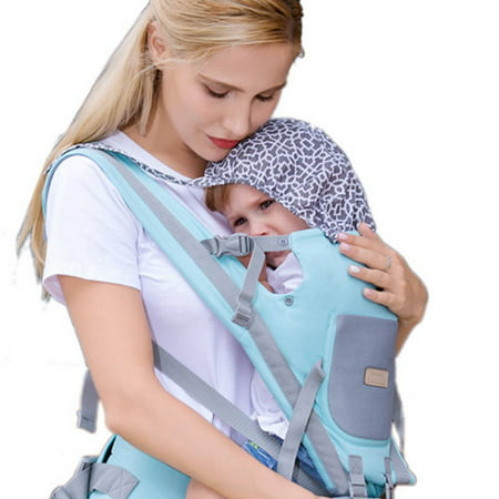 9 in 1 Convertible Ergonomic Baby Carrier Baby Kangaroo Bag Breathable Front Facing Baby Carrier Infant backpack Pouch Wrap Baby Sling for NewbornsGray,