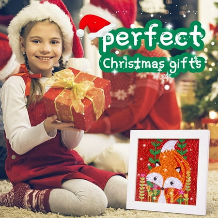 Gifts for 7 8 9 10 11 Year Old Girls: Art and Craft Kits for Kids 8-12 Birthday Gifts Toys for Girls Age 6-12 Fox Painting Kits for Children Dotz Paint by Number Supplies Present for Kids