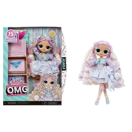 LOL Surprise OMG Pearla Fashion Doll with 15 Surprises, Mermaid Themed Fashions and Accessories, Kids Toy Gift Ages 4+