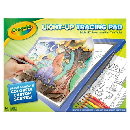 Crayola Light-Up Tracing Pad, Blue, Colored Pencils, Creative Gift for Kids & Artists, Arts & Craft Supplies, Kids Toys