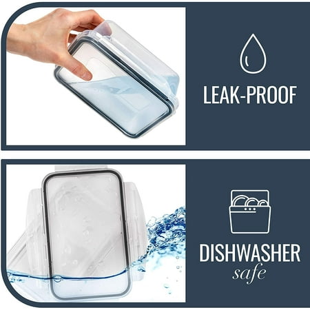 Fullstar 50 pcs Meal Prep Container, Airtight Plastic Food Storage Containers Set