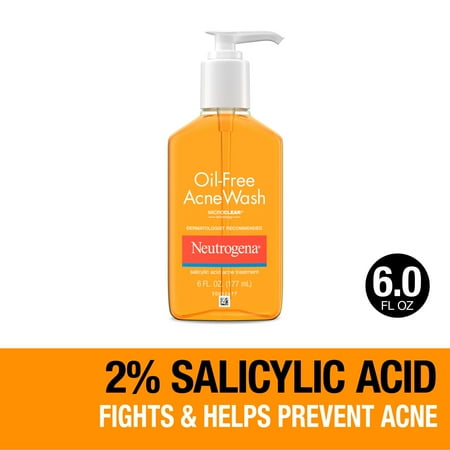 Neutrogena Oil-Free Salicylic Acid Acne Fighting Face Wash, 6 fl. oz
