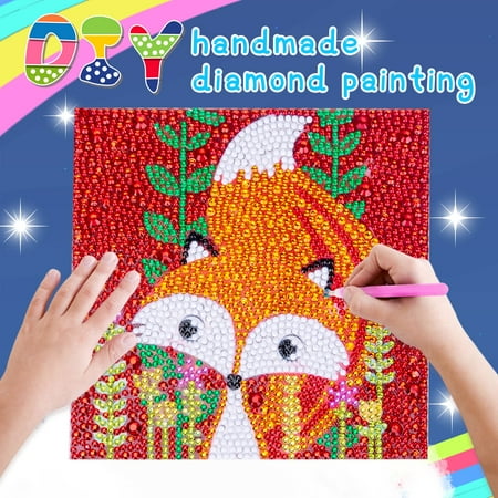 Gifts for 7 8 9 10 11 Year Old Girls: Art and Craft Kits for Kids 8-12 Birthday Gifts Toys for Girls Age 6-12 Fox Painting Kits for Children Dotz Paint by Number Supplies Present for Kids