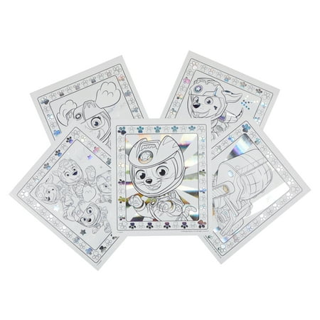 Crayola Paw Patrol Color Wonder Metallic Mess Free Coloring Set, 12 Pages, Gift, Beginner Child