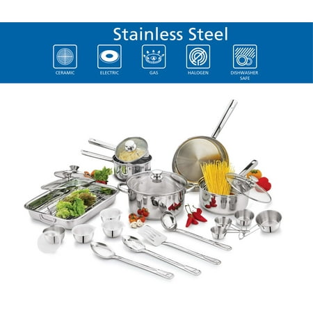 Mainstays Stainless Steel 24Pc Cookware set