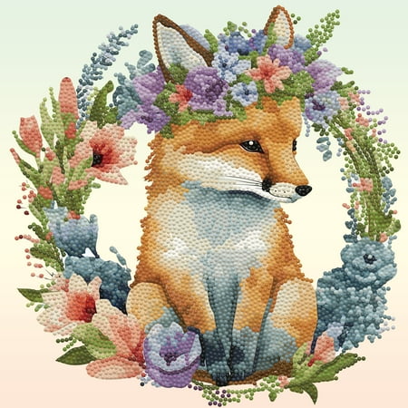 DIAMOND DOTZ? Floral Garland Fox Special Edition Diamond Painting Kit