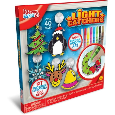 Joyfy Christmas 18 PCS Window Sun Catchers DIY Paint Art and Craft Kit