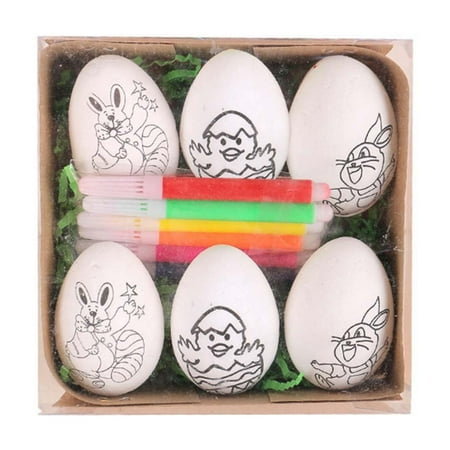 Easter DIY Hand Painted Eggs 2024 Cartoon Bunny Eggs Children's Handmade 1ml Arts And Crafts for Kids Ages 3-5 Kids Arts And Crafts Ages 4-8 Boys Arts And Crafts for Kids 4-6 Party Diy Crafts for, Other, One Size