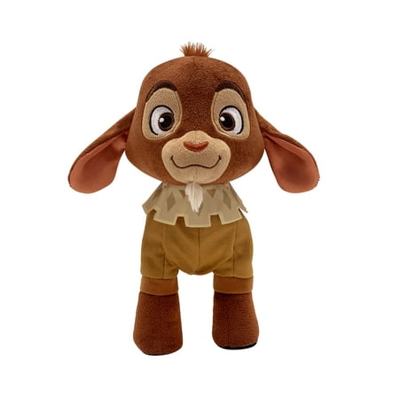 Disney Wish Walk 'n Talk Valentino Plush Fainting Goat, 11-Inch Interactive Plush Toy, Stuffed Animal with Sounds and Motion