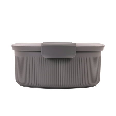 Mainstays Food Storage Container, Round, Grey, 47oz Capacity