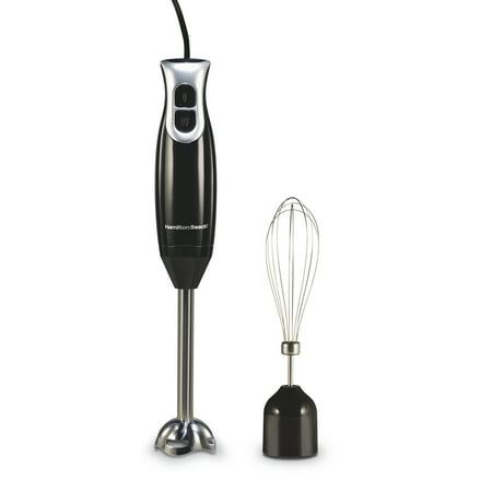 Hamilton Beach 2 Speed Stainless Steel Immersion Blender with Blending Wand and Whisk, 59742FBlack,