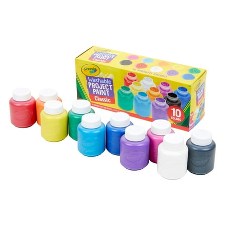 Crayola Washable Kids Paint Set, 10 Ct, Kids Arts & Crafts Supplies, Craft Set, Creative Gifts for Kids