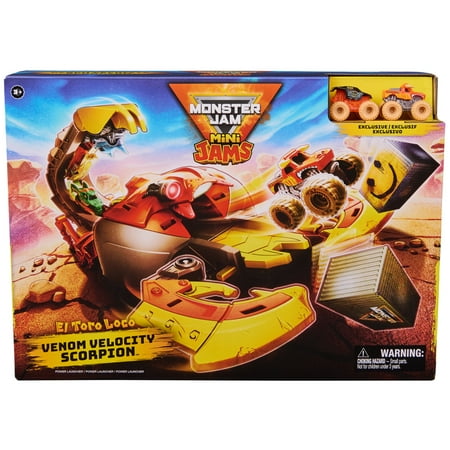 Monster Jam, El Toro Loco Venom Velocity Scorpion Playset, for Ages 3 and up (New)