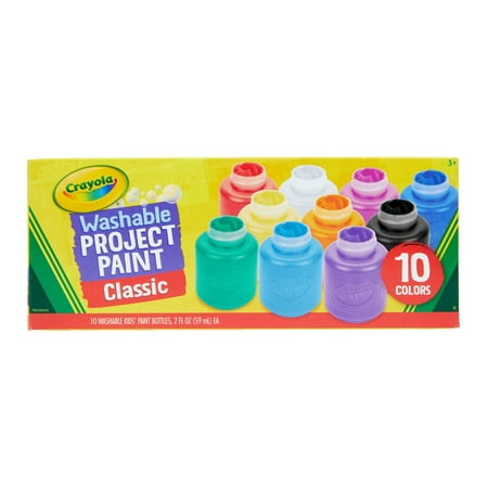 Crayola Washable Kids Paint Set, 10 Ct, Kids Arts & Crafts Supplies, Craft Set, Creative Gifts for Kids