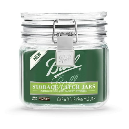 Ball Latch Jar, Glass Storage Jar, Quart