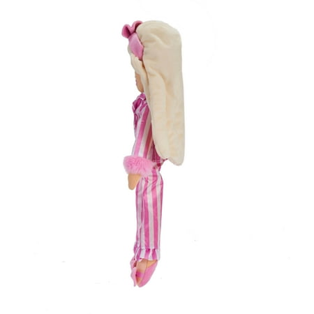Sweet Dreams Barbie ?Malibu? Plush Soft Doll in Bedtime Outfit with Bow Headband, 13.5 Inch