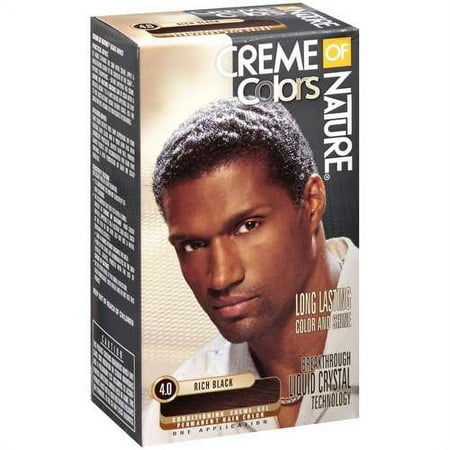 Creme of Nature Men's Permanent Hair Color, Rich Black, Black