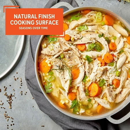 Imusa 2 Piece Colombian Cast Aluminum Caldero Set with Glass Lid, Silver