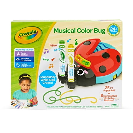 Crayola Musical Color Bug, Toddler Sensory Toy, Crafts, Musical Gifts for Toddlers, Ages 2, 3, 4