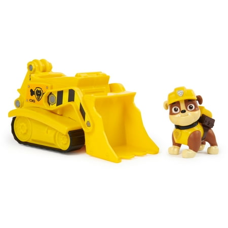 PAW Patrol, Rubble?s Bulldozer Vehicle with Figure, Toys for Kids Ages 3 and Up