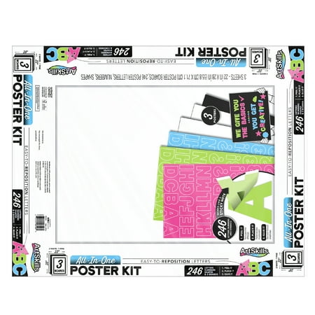 ArtSkills All-in-One Poster Kit for Kids & Adults, School Projects and Signs, 249 Pcs